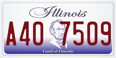 IL license plate A407509