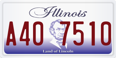 IL license plate A407510