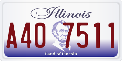 IL license plate A407511
