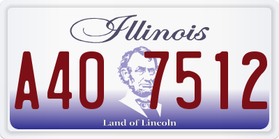 IL license plate A407512