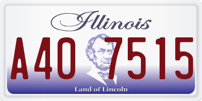 IL license plate A407515