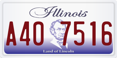 IL license plate A407516