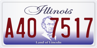 IL license plate A407517
