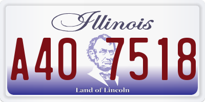 IL license plate A407518