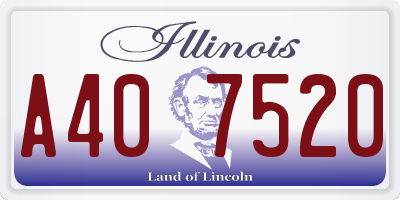 IL license plate A407520