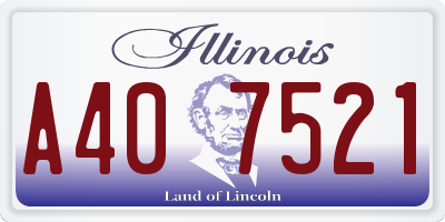 IL license plate A407521
