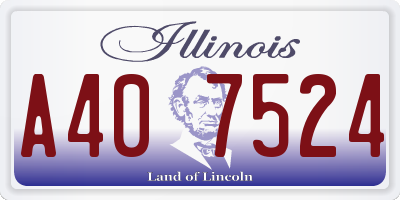 IL license plate A407524