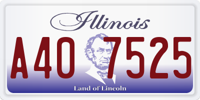 IL license plate A407525