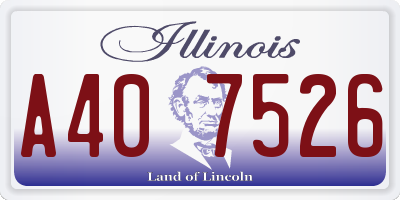 IL license plate A407526