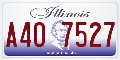 IL license plate A407527