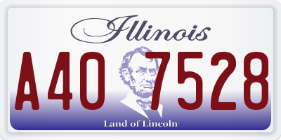 IL license plate A407528