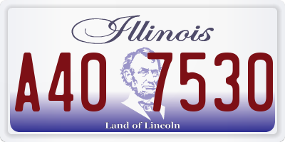 IL license plate A407530