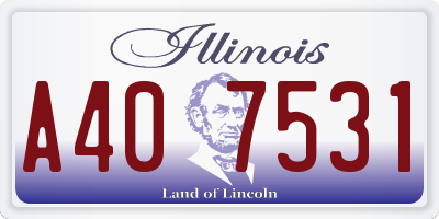 IL license plate A407531