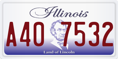 IL license plate A407532