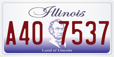 IL license plate A407537