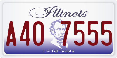 IL license plate A407555