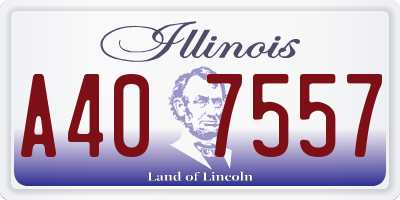 IL license plate A407557
