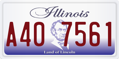 IL license plate A407561