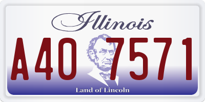 IL license plate A407571