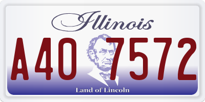 IL license plate A407572