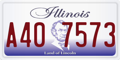 IL license plate A407573
