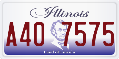 IL license plate A407575