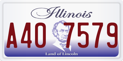 IL license plate A407579