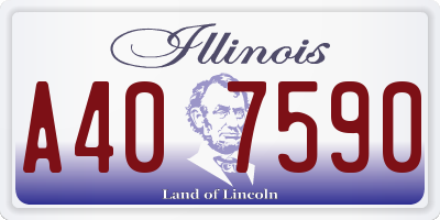 IL license plate A407590