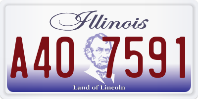 IL license plate A407591