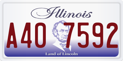 IL license plate A407592