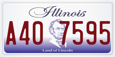 IL license plate A407595