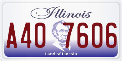 IL license plate A407606