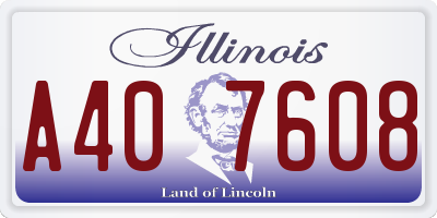 IL license plate A407608