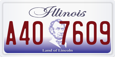 IL license plate A407609