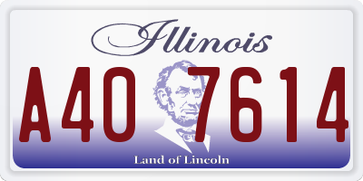 IL license plate A407614