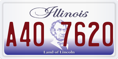 IL license plate A407620