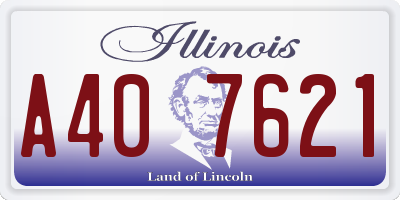 IL license plate A407621