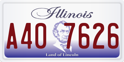 IL license plate A407626