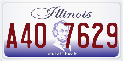 IL license plate A407629