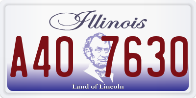 IL license plate A407630
