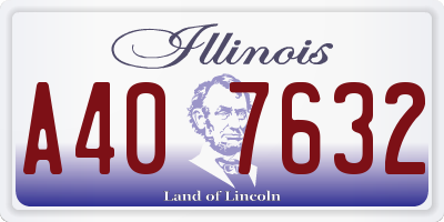 IL license plate A407632