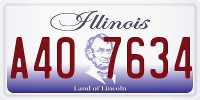 IL license plate A407634