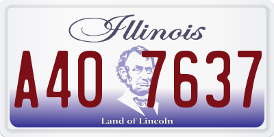 IL license plate A407637