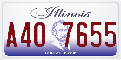 IL license plate A407655