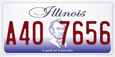 IL license plate A407656