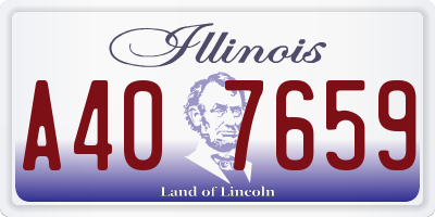 IL license plate A407659