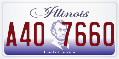 IL license plate A407660