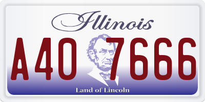IL license plate A407666