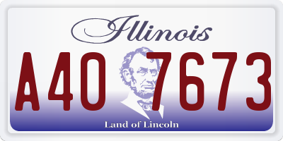 IL license plate A407673