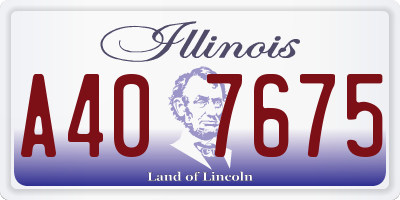 IL license plate A407675
